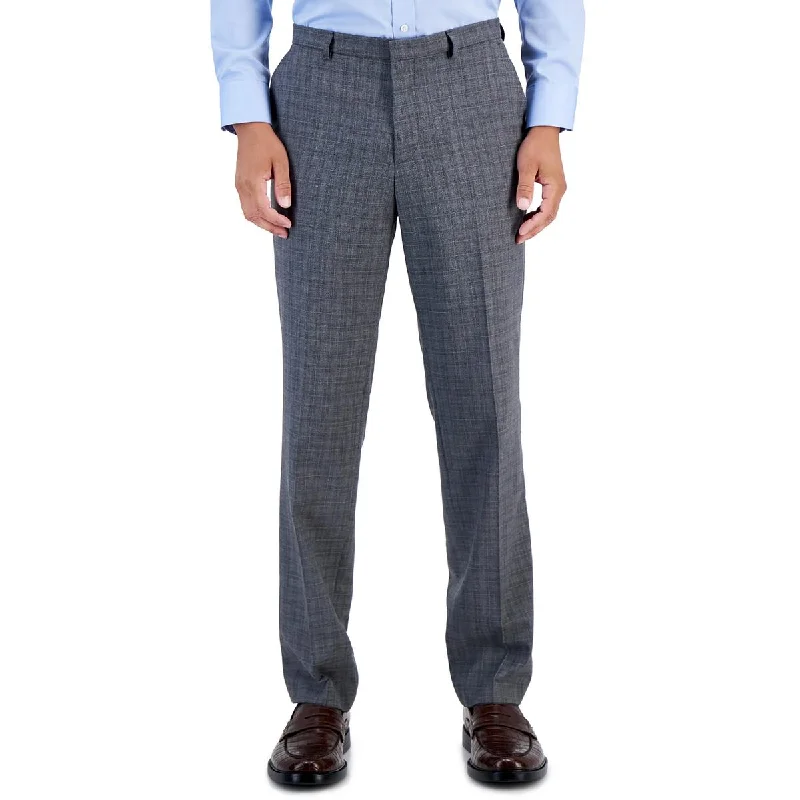 Hugo Mens Wool Blend Plaid Dress Pants