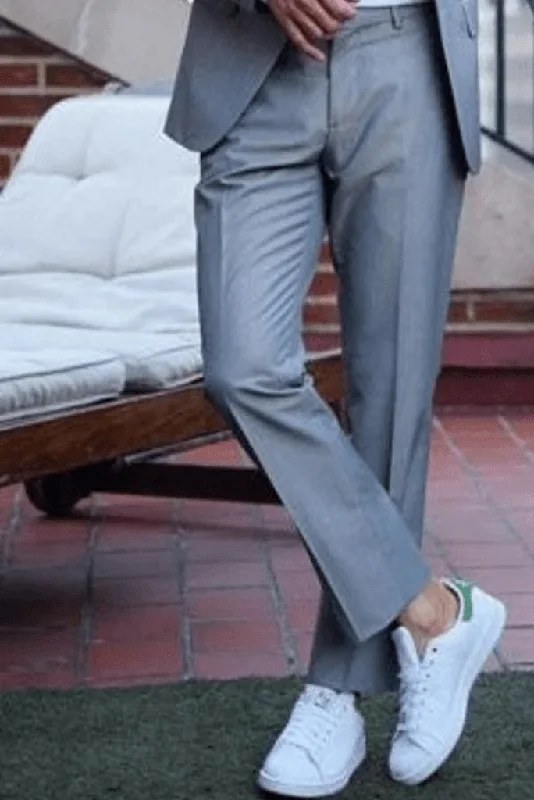 Men Elegant Grey Pant Office Formal Wear Trouser Gift for Men Grey Trousers Groomsmen Gift