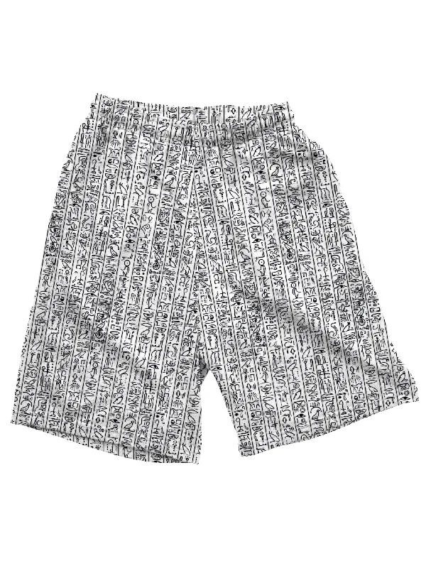 Egyptian Glyphs (White) Shorts