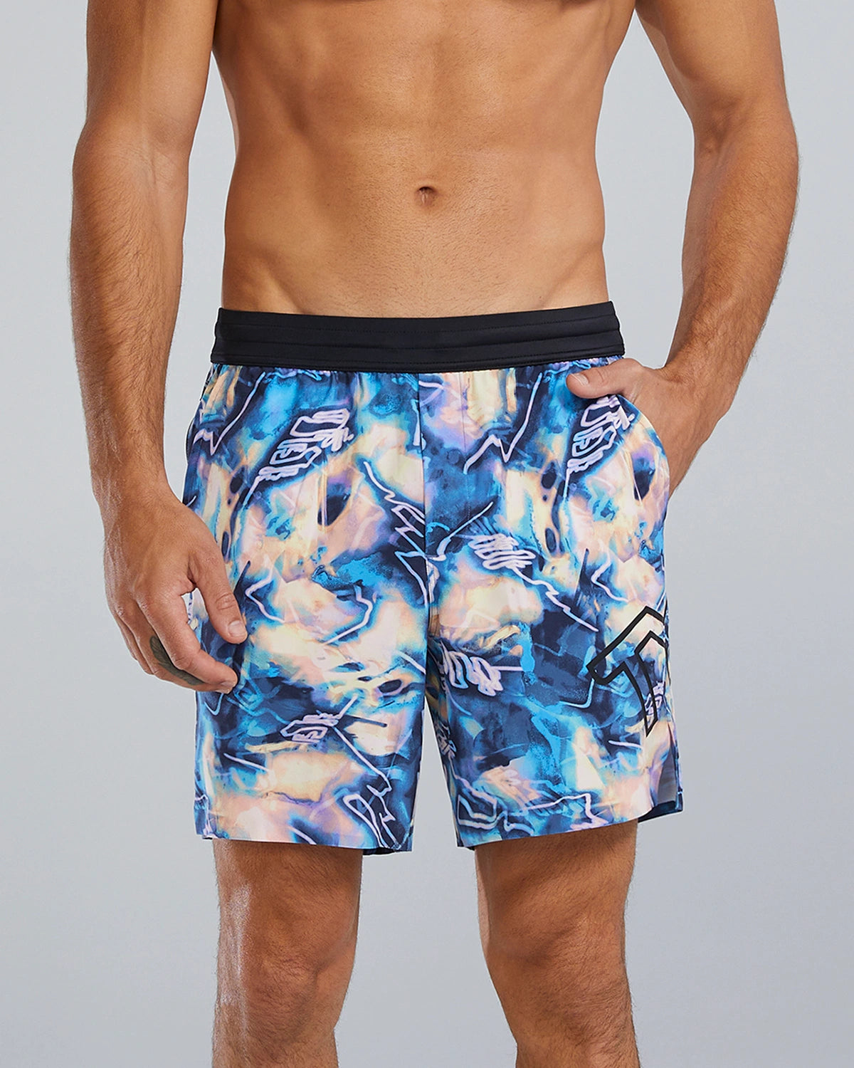 TYR HYDROSPHERE™ - MEN'S UNBROKEN SHORTS - UNLINED 7" - VOLTAGE PAZZO